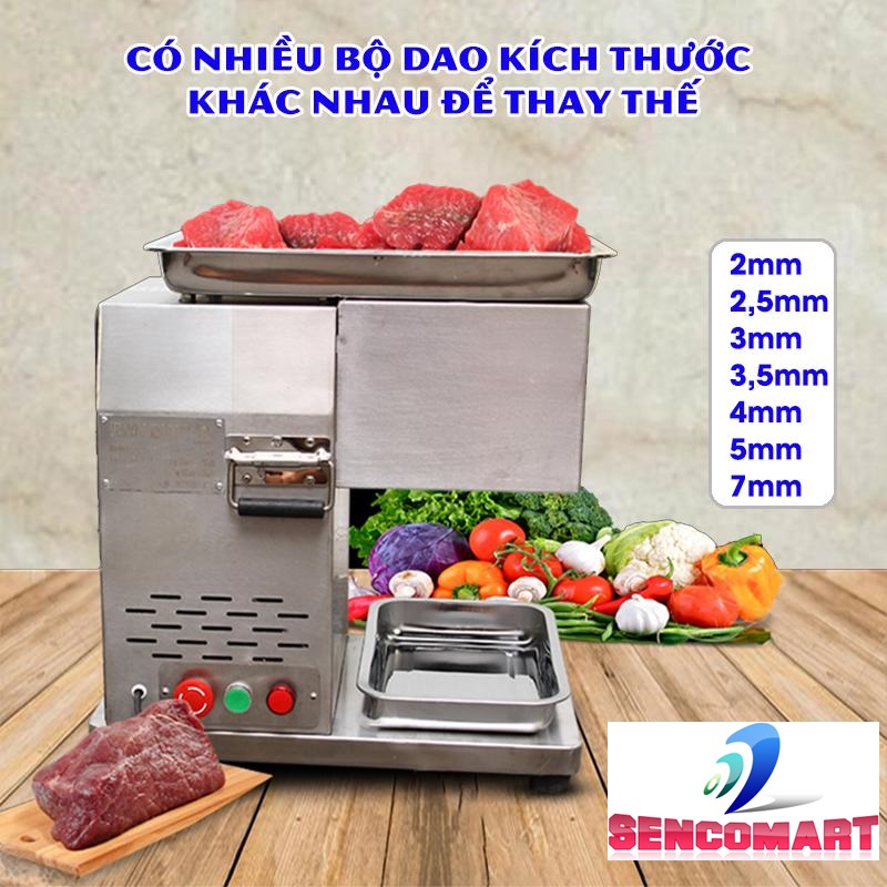 Máy thái thịt sống SC250 kích cỡ dao từ 2mm đến 7 mm