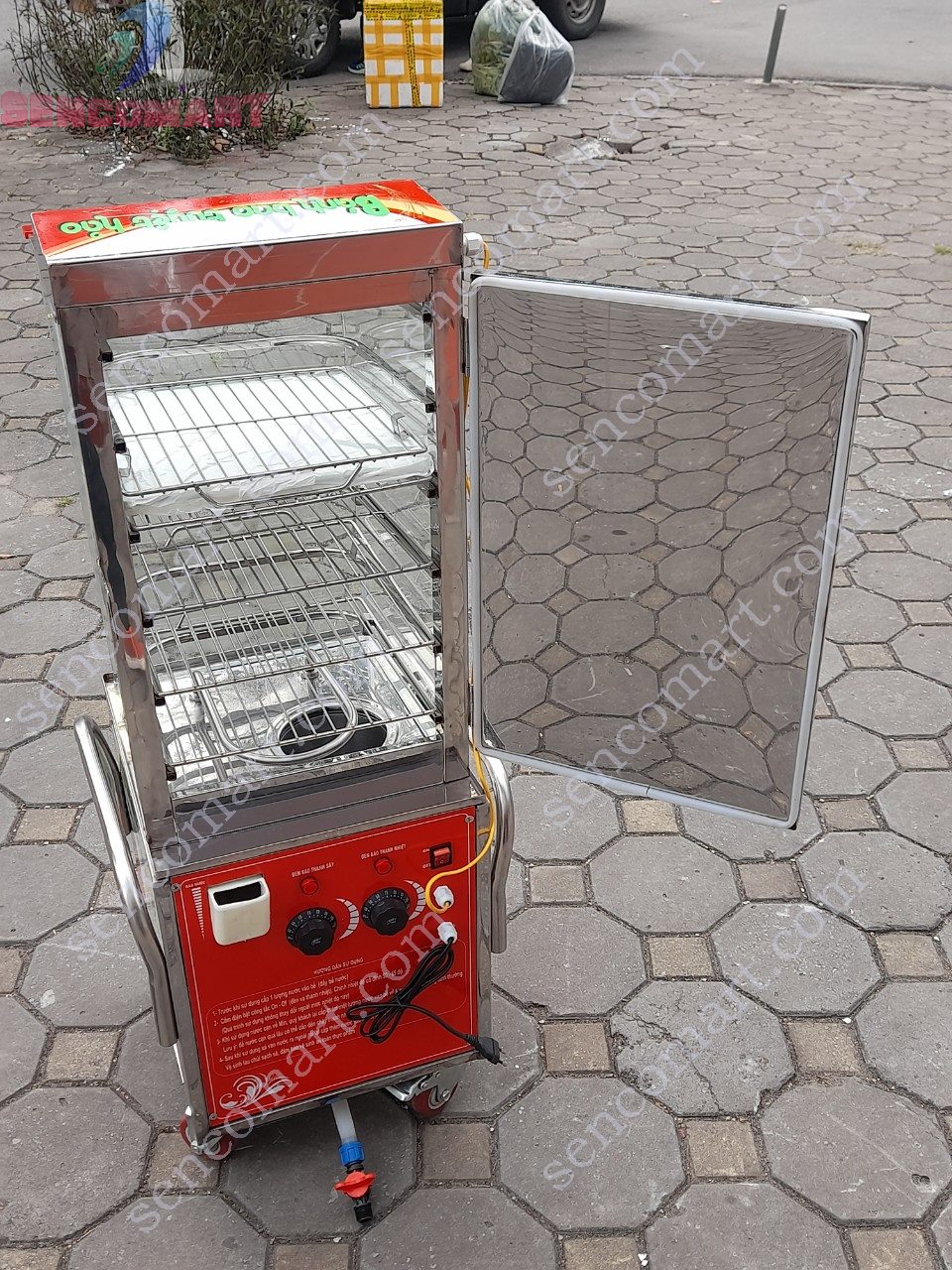 TỦ HẤP BÁNH BAO DI ĐỘNG CÓ CHỨC NĂNG SẤY MỚI 2023