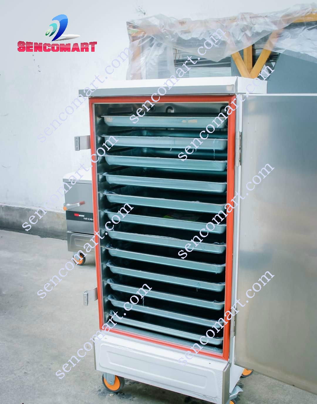 Tủ nấu cơm 6 khay chạy điện điều chỉnh được nhiệt độ hàng cao cấp