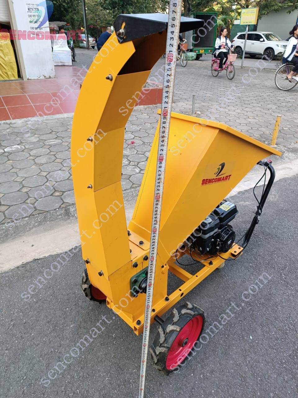 Máy băm cành thân cây ngô mini động cơ xăng Kawasaki 7hp