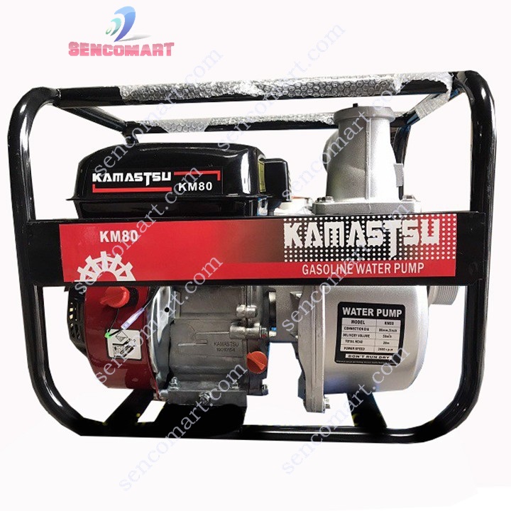 Máy bơm nước Kamastsu KM80 công suất 2,9kw- Máy bơm nước chạy xăng 4 thì
