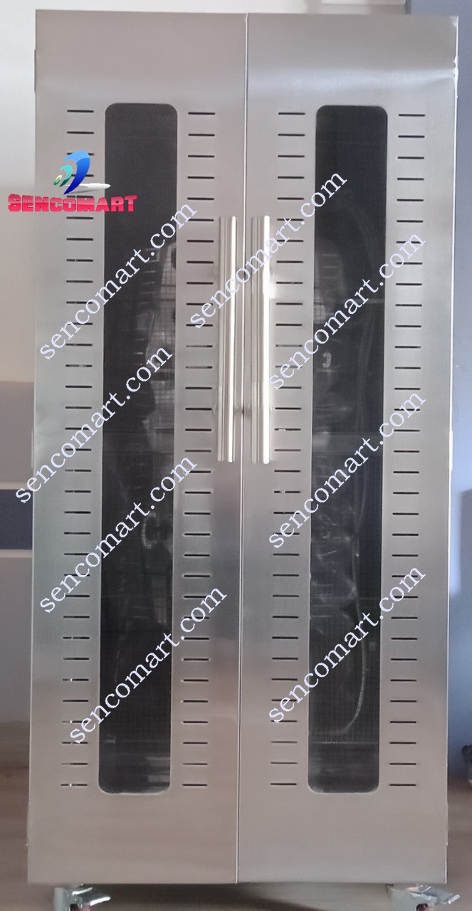 Máy Sấy Cá Mực 1 Nắng, Máy Sấy Thực Phẩm 20 Khay Loại 2 Cánh