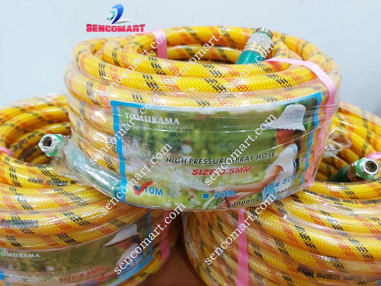 Dây hơi áp lực, dây phun xịt rửa 3 lớp Tomikama 20m