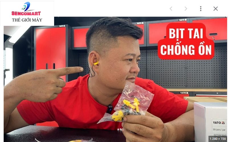 Nút tai giảm âm, bịt tai chống ồn bằng cao su YATO YT-7456 ( 50 đôi)