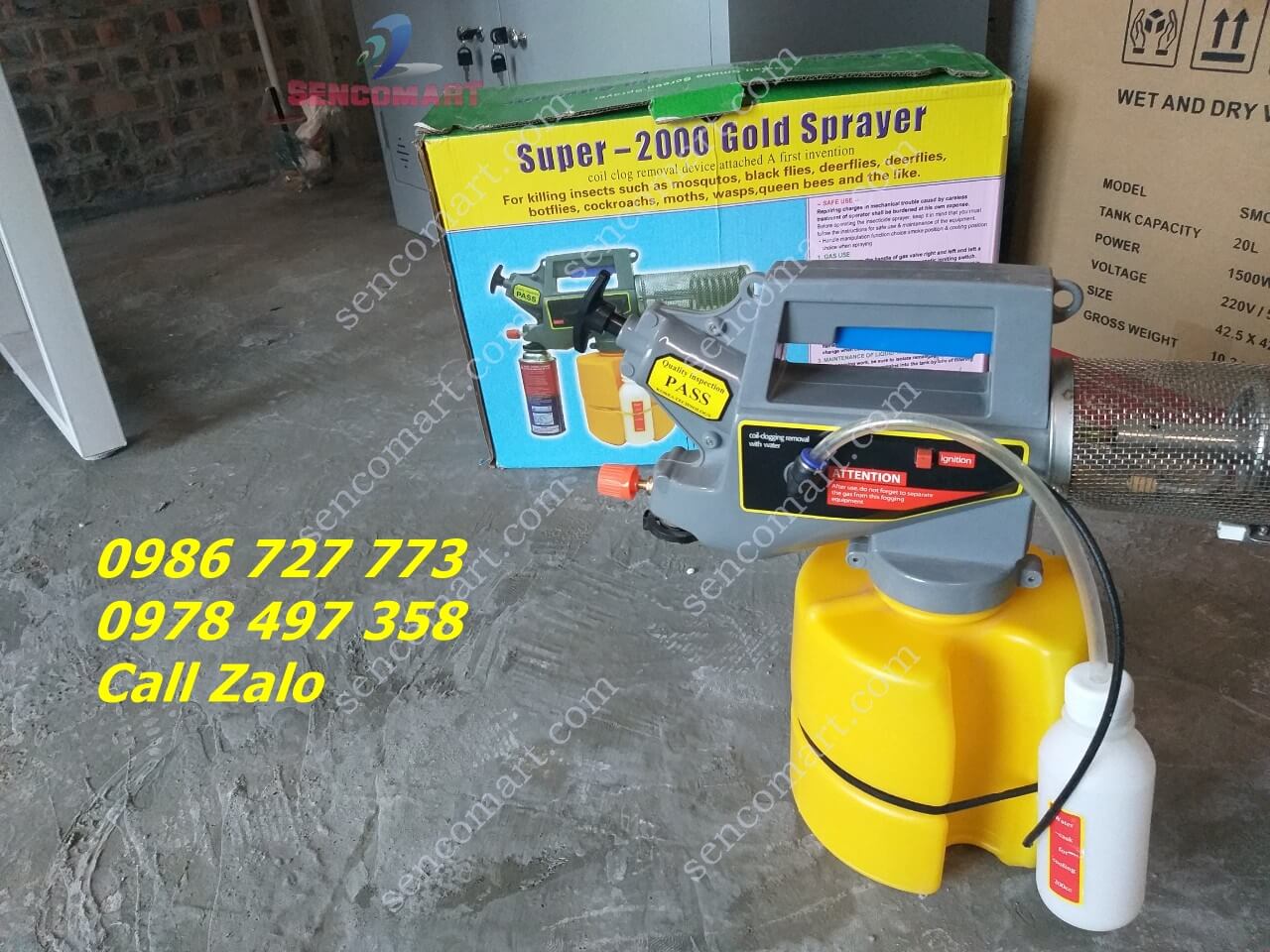 Máy phun thuốc dạng khói mini Super Gold 2000 plus