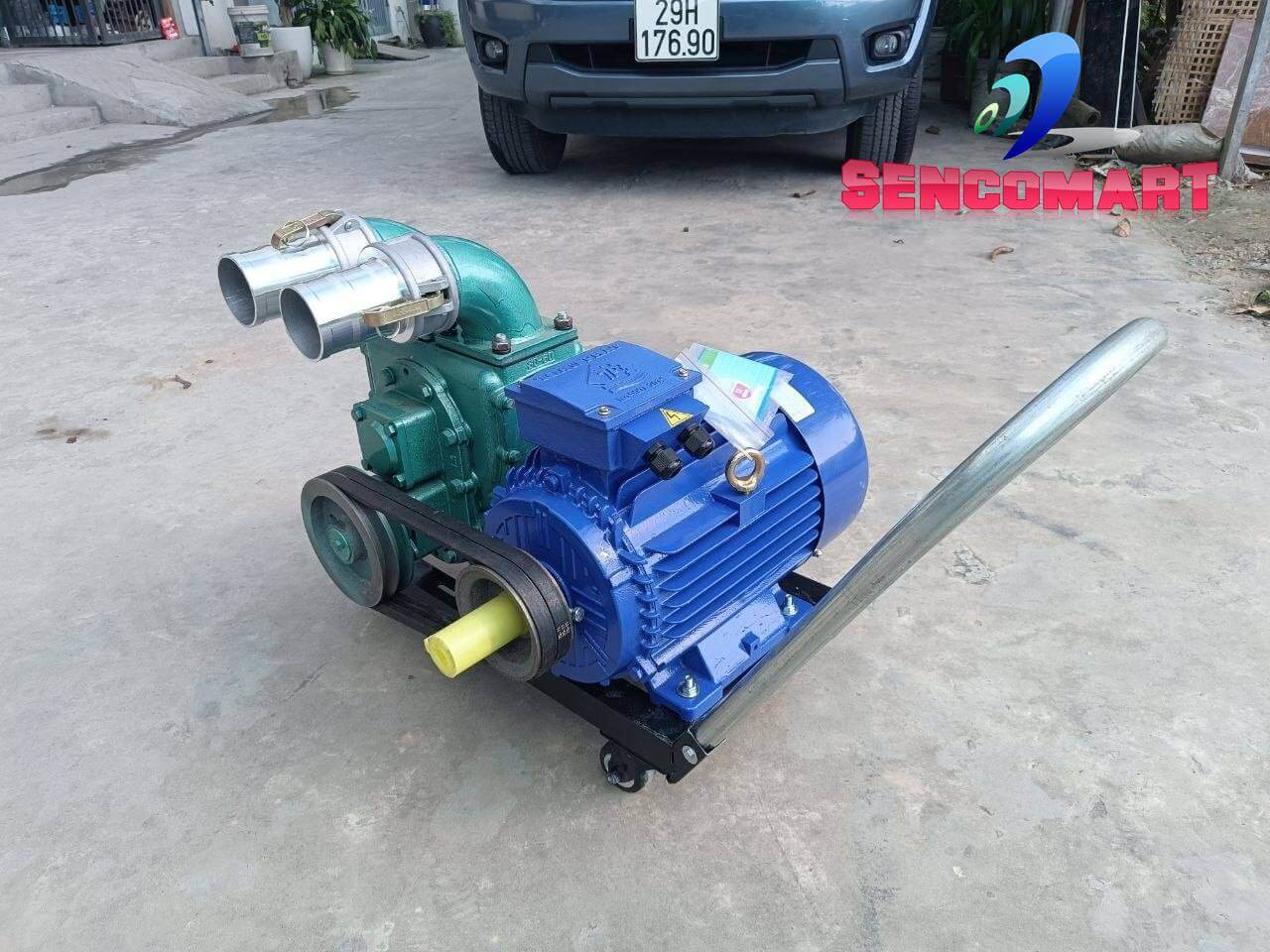 Máy Hút Bùn, Hút Chất Thải Biogas Cửa Ngang 75 Lắp Sẵn Khung Bệ Chắc Chắn