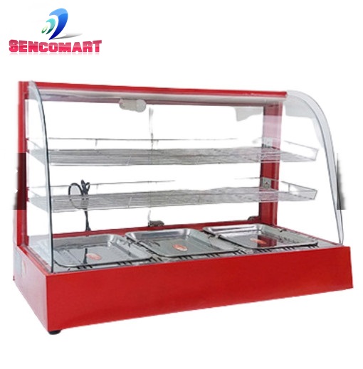 Tủ Trưng Bày Giữ Nóng Thức Ăn 3 Khay 2 hàng Cao Cấp GNTP3K