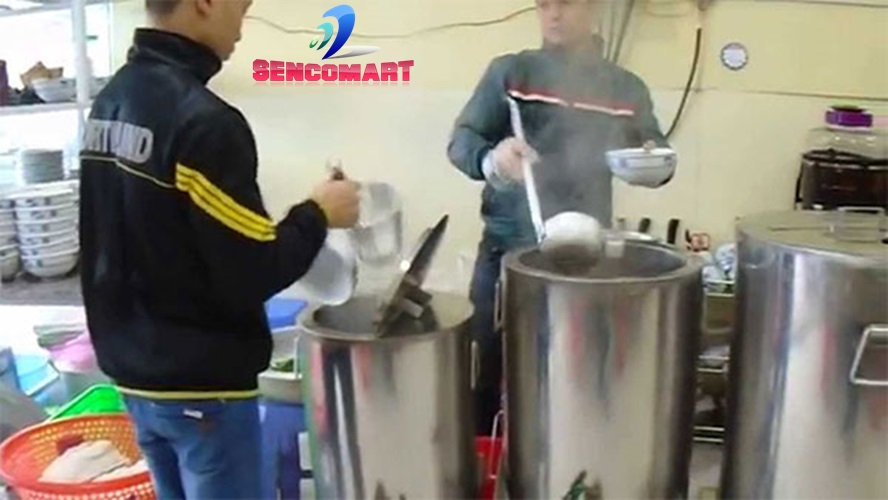 Nồi nấu phở điện 50 L bằng mâm nhiệt nhập khẩu