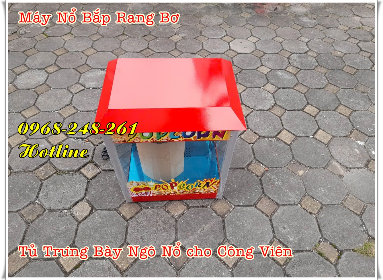 Máy nổ ngô , làm bắp rang bơ bằng điện, có mái che