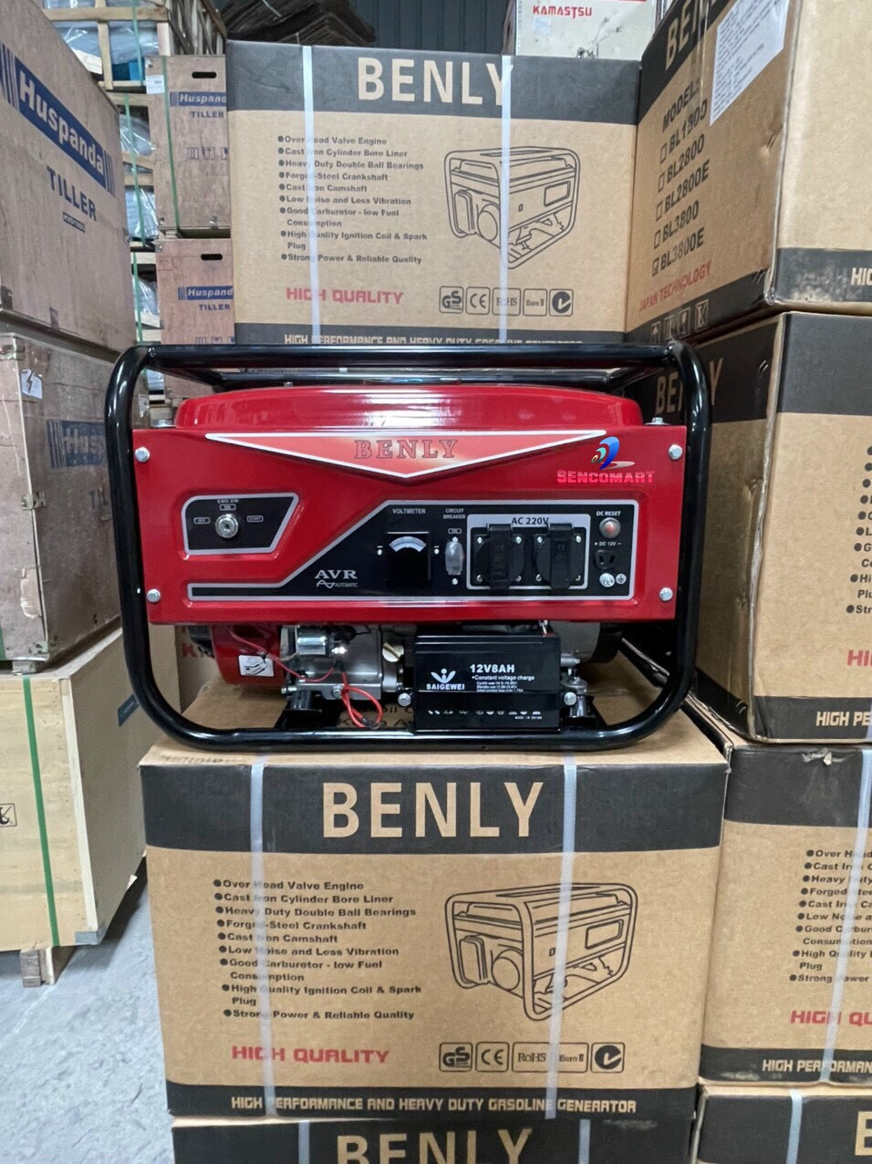 Máy phát điện chạy xăng 5kw Benly 6800E Đề nổ