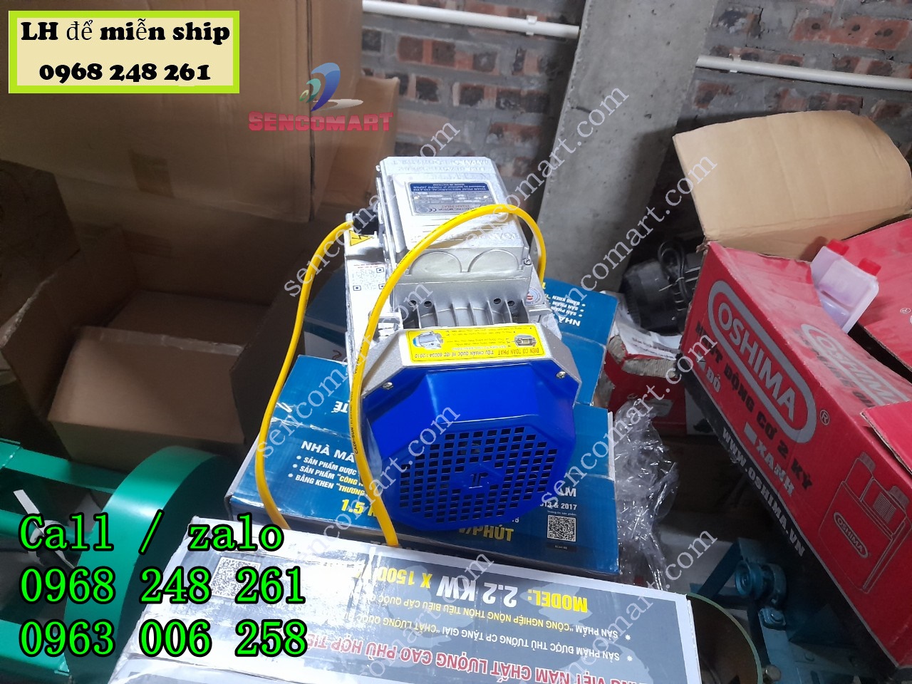 Động cơ 2,2 kw chính hãng Toàn Phát , tốc chậm 1400v/phút