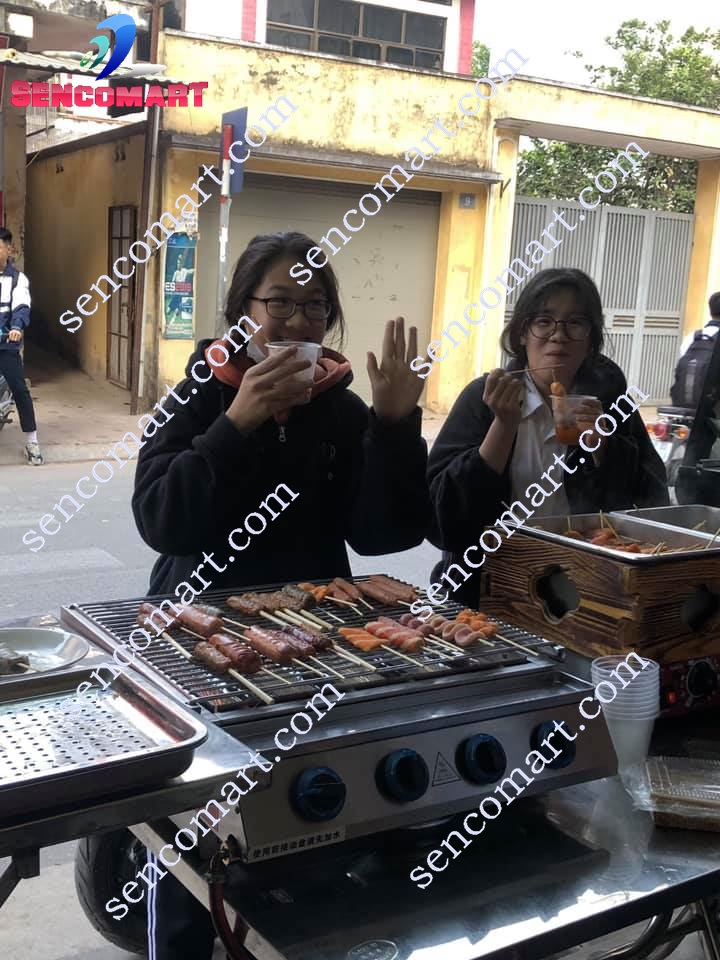 Bếp Nướng Gas Nướng Đa Dạng Thực Phẩm Thịt, đùi gà, cánh gà, hải sản, BBQ, Hàu nướng hành mỡ, hàu nướng phô mai...