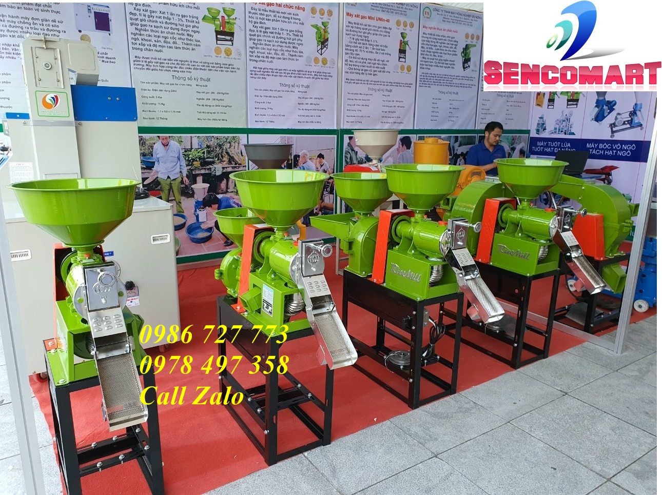 Máy xát gạo nghiền cám 2 chức năng S2CN-3KW