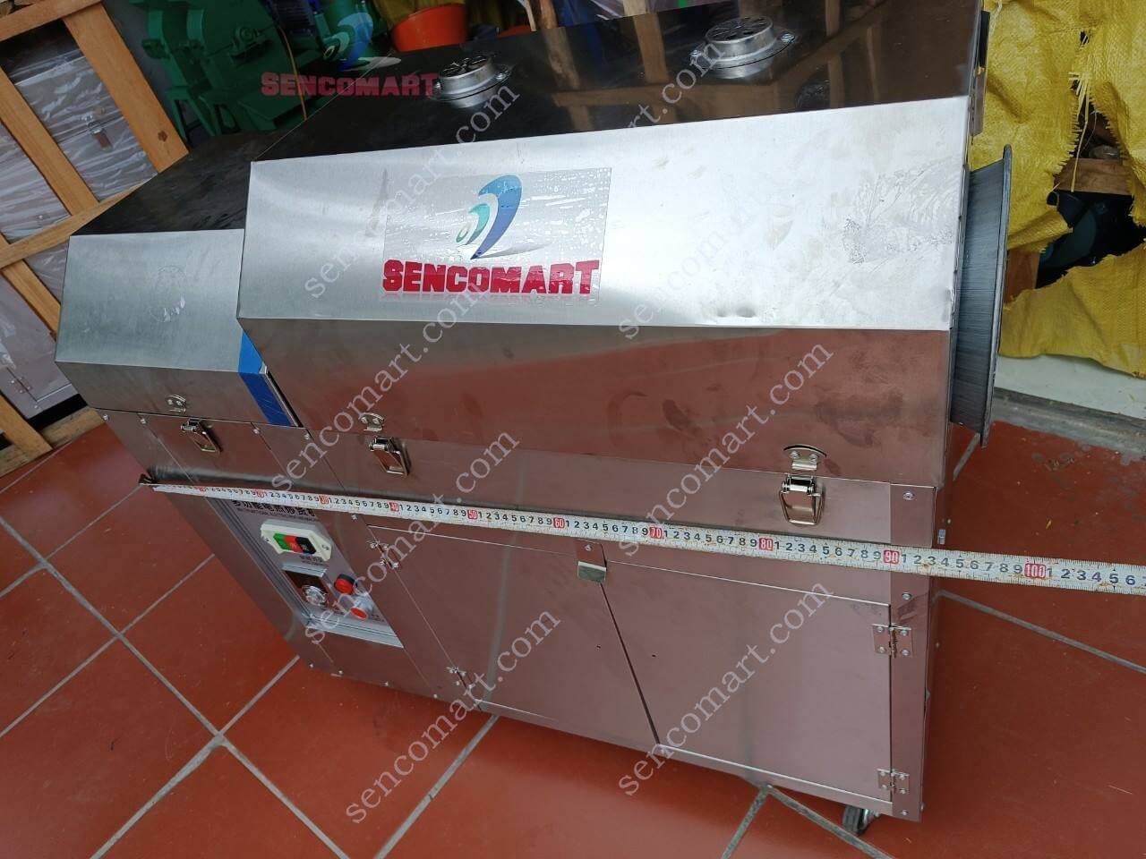 Máy Rang Hạt Đa Năng Chạy Gas 15KG Bo Viền Kèm Lưới Lọc