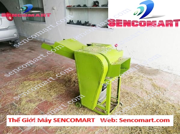 Máy băm rơm làm nấm, băm cỏ, thân ngô đa năng Sencomart