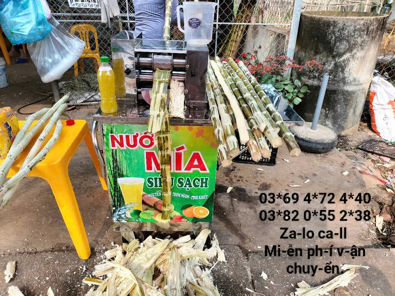 Bán Máy ép nước mía siêu sạch inox có bánh xe di chuyển