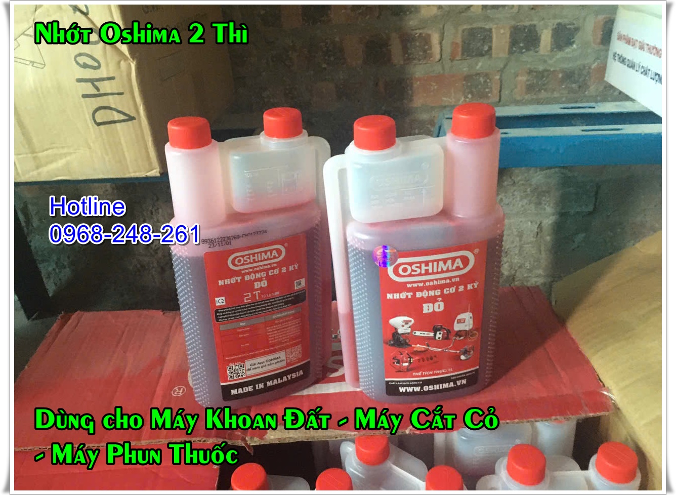 Nhớt 2 thì Oshima 2T dùng cho máy khoan đất - cắt cỏ - cưa xích