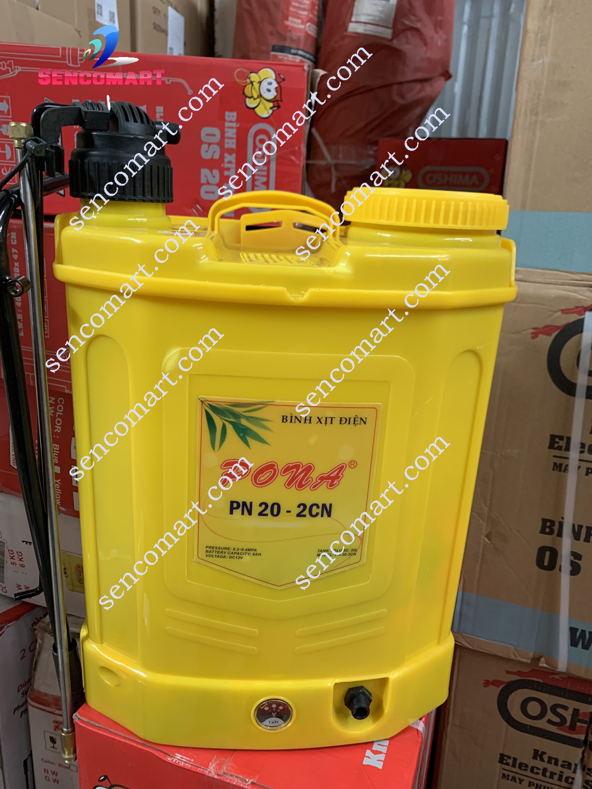 Bình xịt điện Pona PN20-2CN- Máy Phun Thuốc Bơm Tay Và Chạy Điện