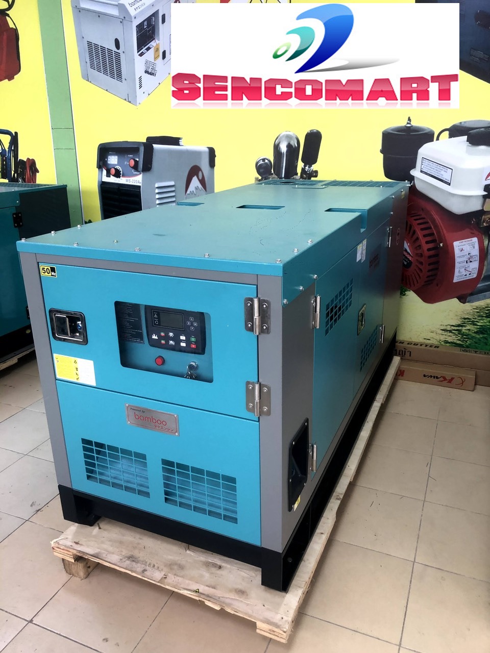 Máy phát điện 20kw Bamboo BMB20EURO Chạy Dầu - Vỏ Cách Âm- 4 Tổ Máy