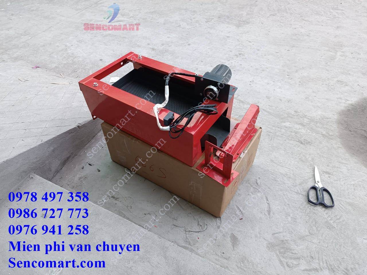 Bộ sàng rung lọc sạn có mô tơ sàng rung lắp cho mọi loại máy xát gạo mini