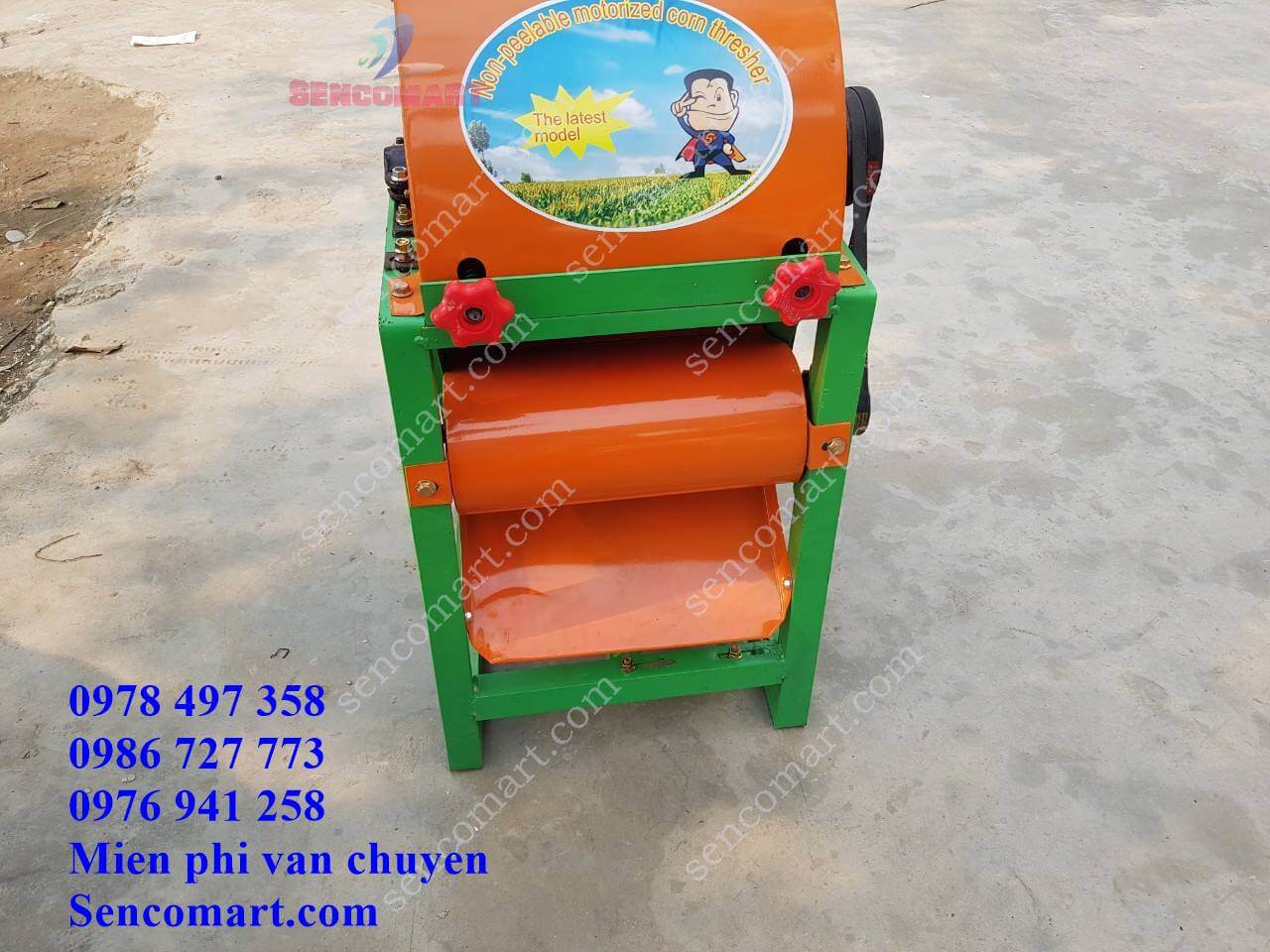 Máy lột vỏ hạt bắp động cơ 3 ngựa, Lột sạch 1 lần