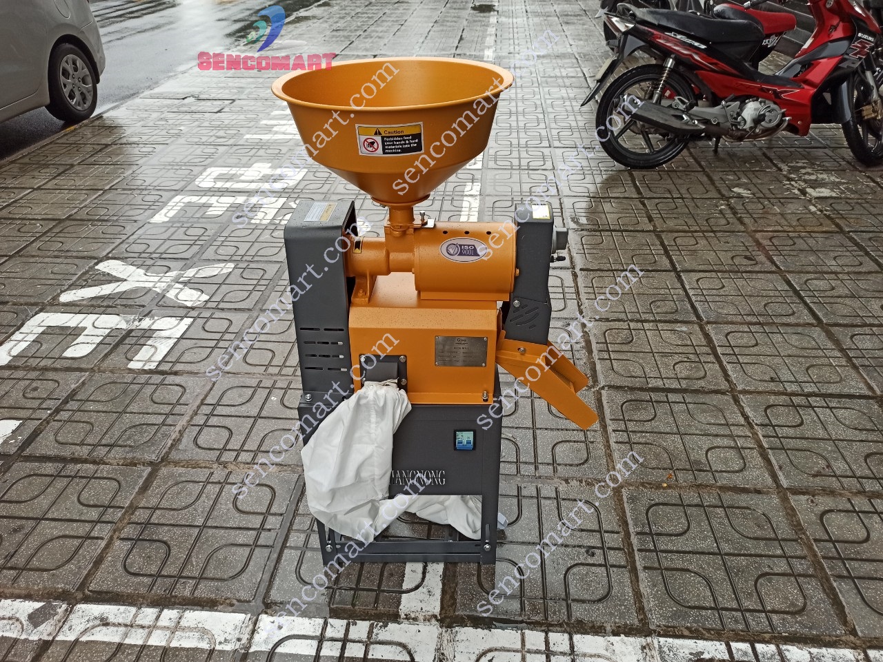 Máy xát gạo mini SC21, Máy chà gạo gia đình sencomart