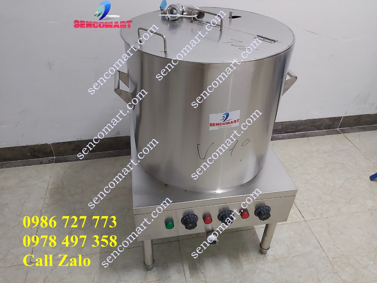 Nồi Ninh Xương Nấu Phở Có Giỏ Nhúng 60L Tiết Kiệm Điện