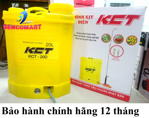Bình xịt điện KCT 20D- Máy phun thuốc trừ sâu 20 lít chạy điện chính hãng KCT 20D