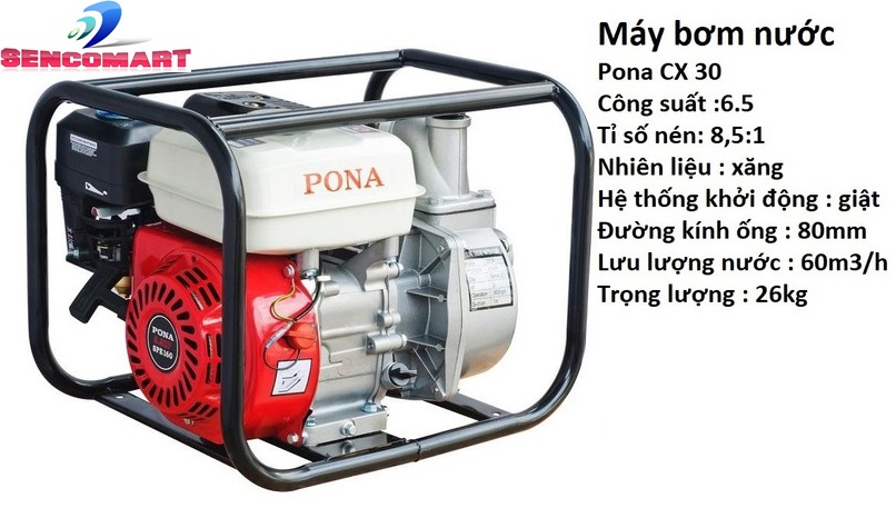 Máy bơm nước chạy xăng Pona CX 30 Chất Lượng Tốt