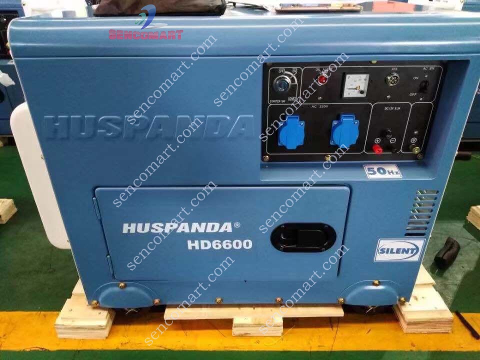 Máy phát điện giảm âm HUSPANDA HD6600- Máy phát điện chạy dầu 5kw Huspanda HD6600 Hàng cao cấp