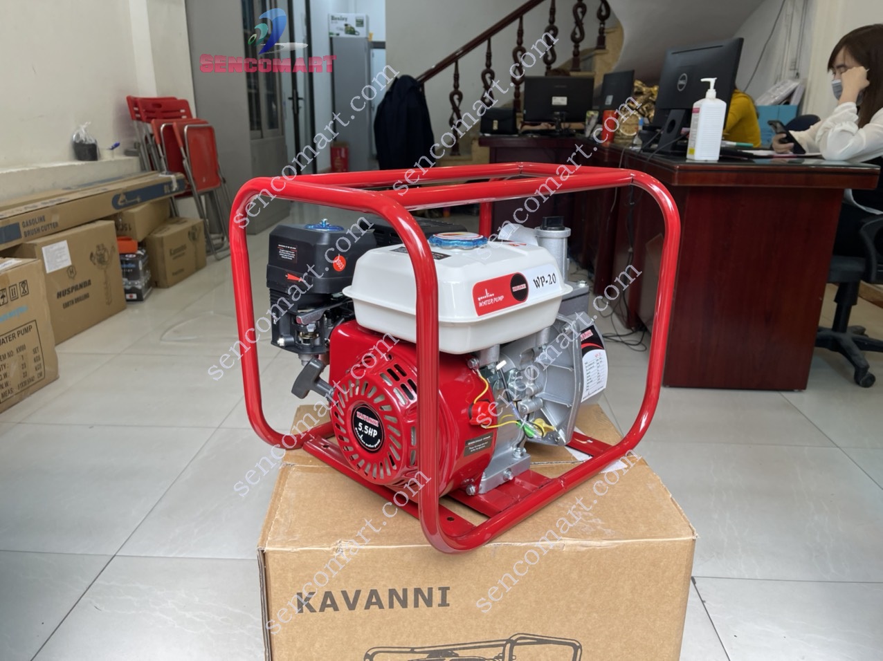 Máy bơm nước Kavanni WP20- Máy bơm nước đường kính ống hút xả 50 mm