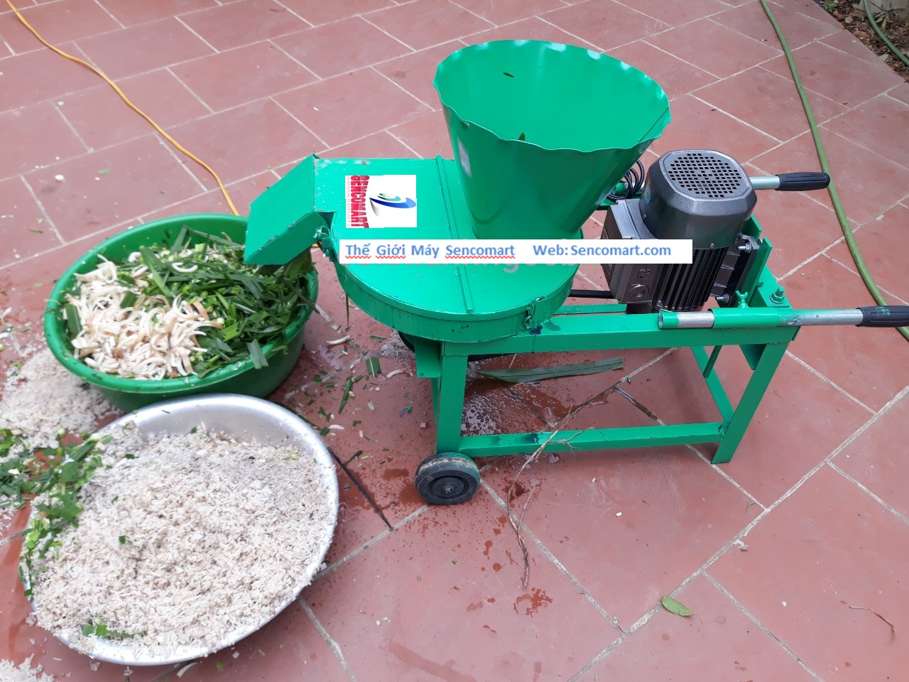 Máy Thái Chuối, Băm Cỏ 2 Chức Năng Trục Đứng MBC-2CN