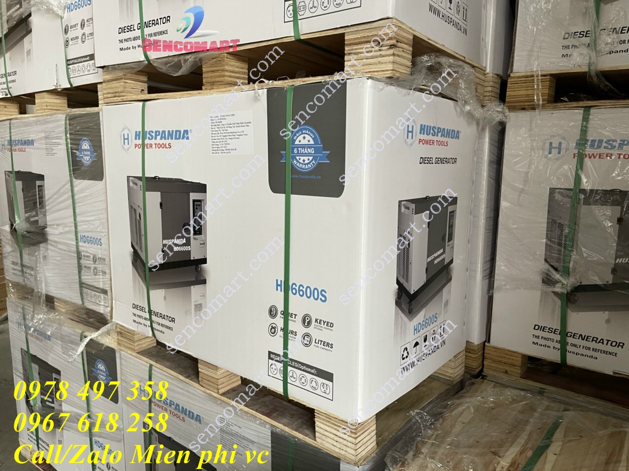 Máy phát điện chạy dầu giảm âm Huspanda HD6600S phiên bản 2021