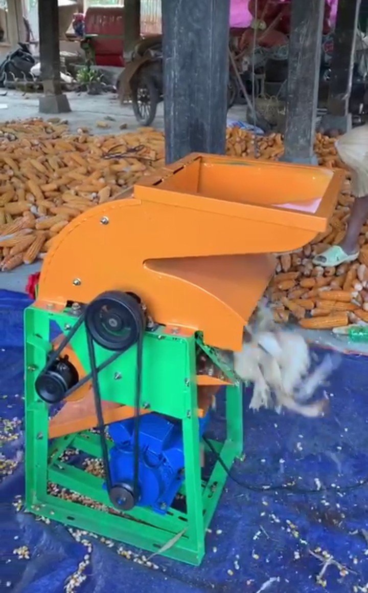 Máy tách ngô hạt cả bẹ động cơ 2,2kw dây đồng 100%