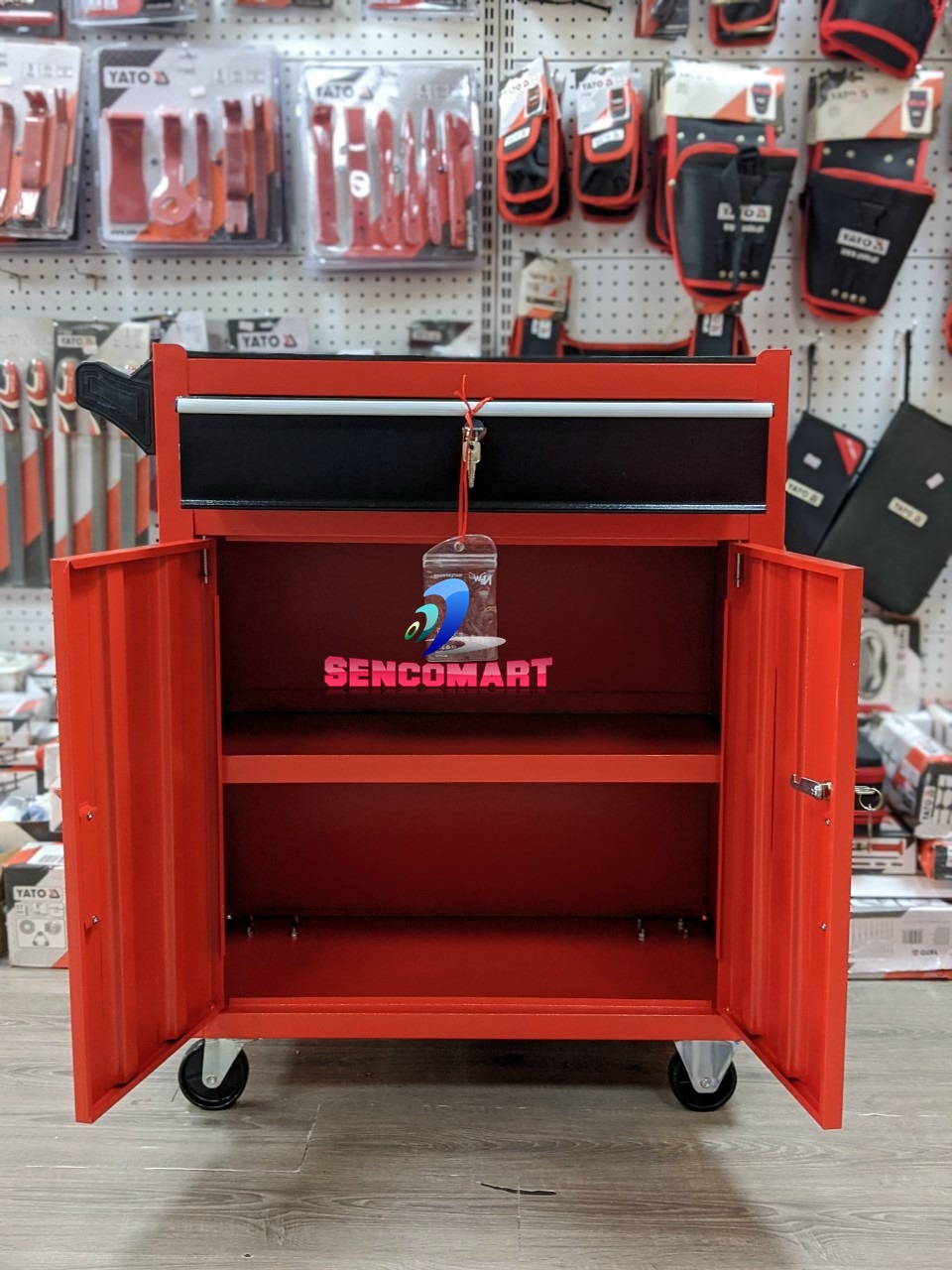 Tủ đựng đồ nghề 3 ngăn Kocu KC-306-Tủ đựng dụng cụ 2 cánh 3 ngăn