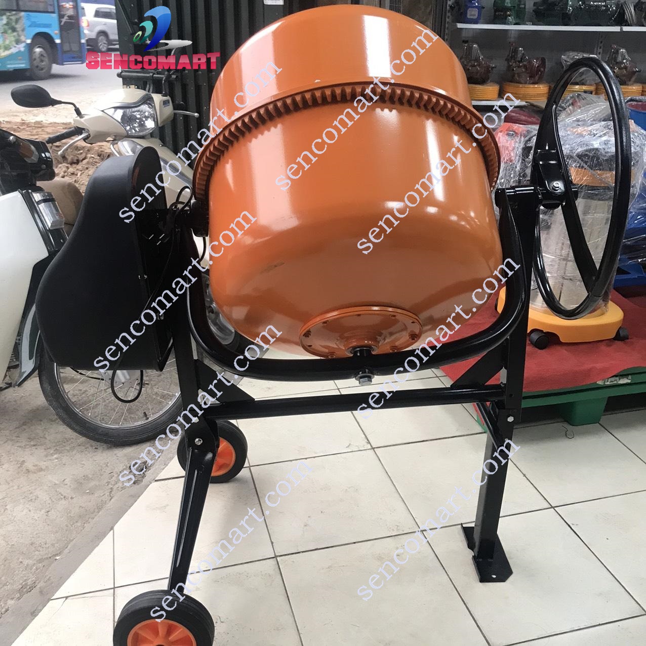 Máy Trộn Bê Tông Mini 130 Lít- Máy Trộn Thức Ăn Gia Súc