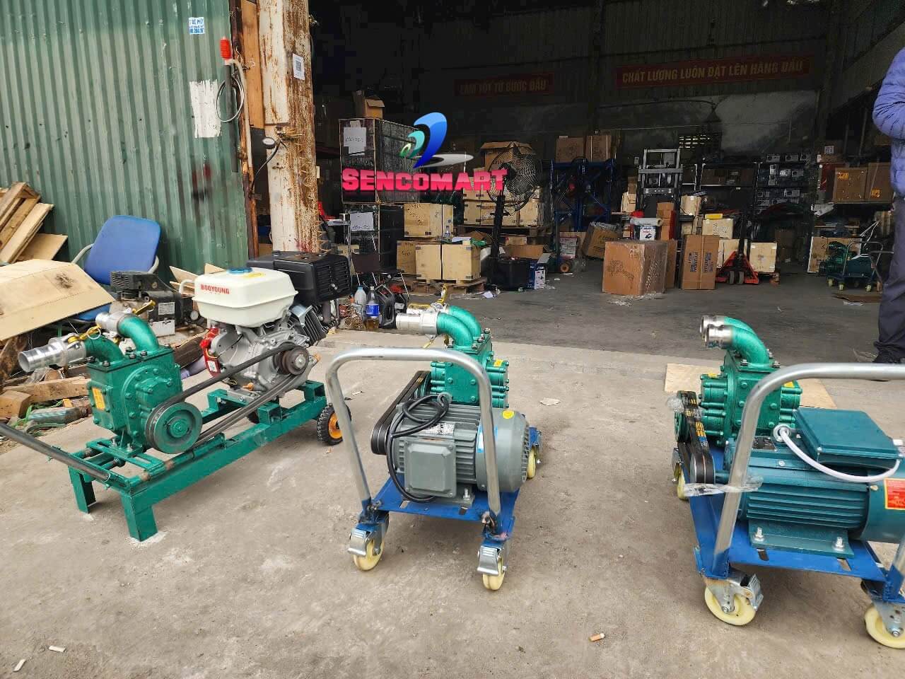 Máy Hút Bùn Cánh Thép 50 Lắp 3 Pha Trọn Bộ