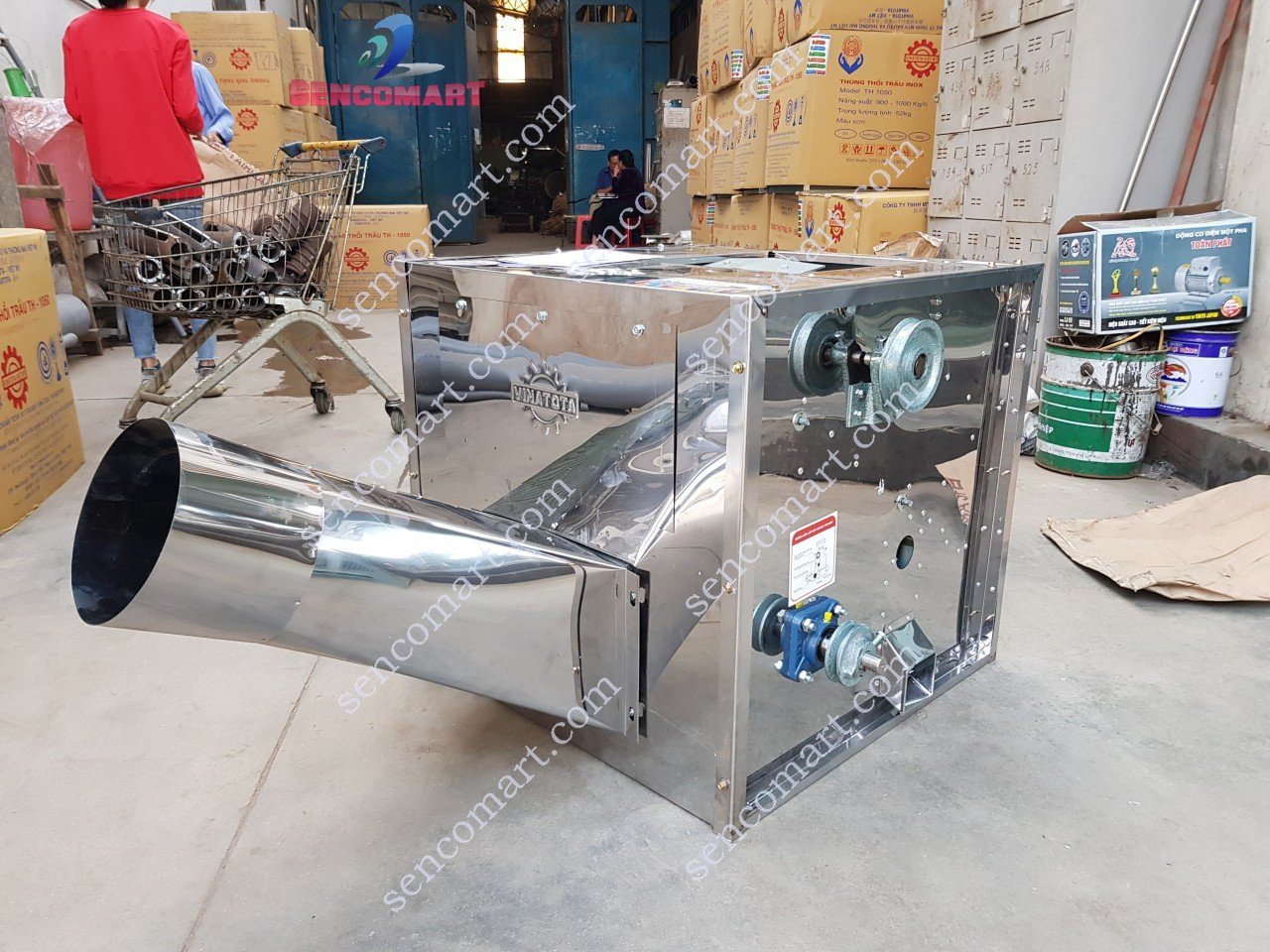 Thùng Thổi Trấu Inox Sencomart 1050