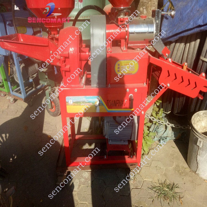 Máy xát gạo, Nghiền bột Toàn Phát TF555 Cải tiến mới sàng rung lọc sạn 3 cấp