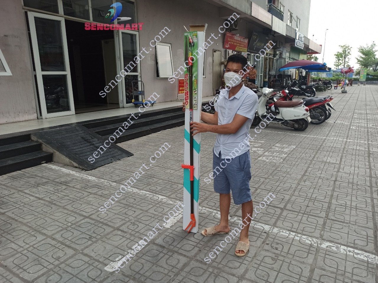 Kéo cắt kẹp hoa quả, cắt cưa cành trên cao N-128 dài 3 mét xuất xứ Nhật Bản chính hãng