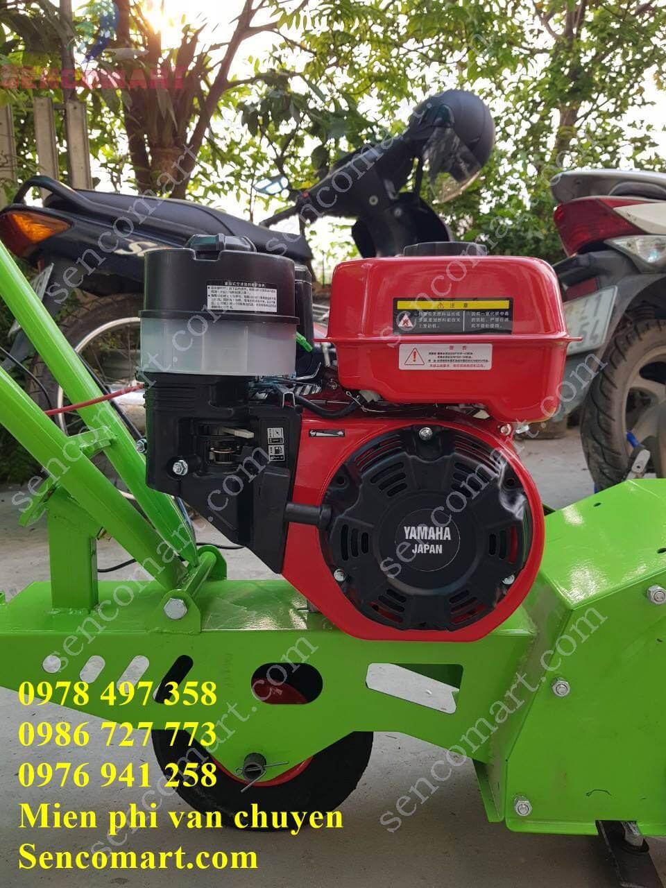 Máy vun gốc ngô lạc, động cơ công nghệ Nhật, 6HP
