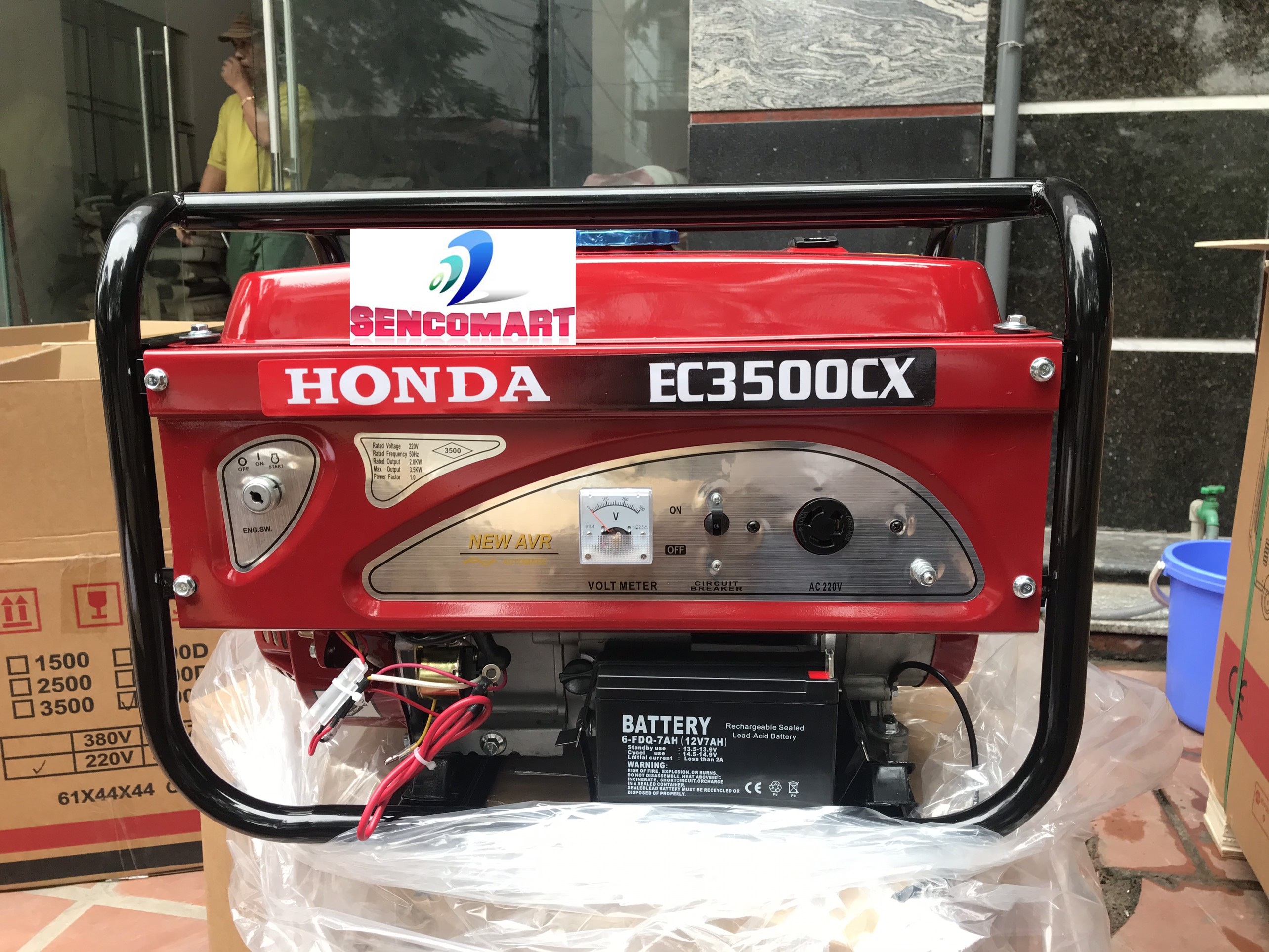 MÁY PHÁT ĐIỆN HONDA EC 3500CX ĐỀ NỔ- Máy phát điện gia đình 3kva