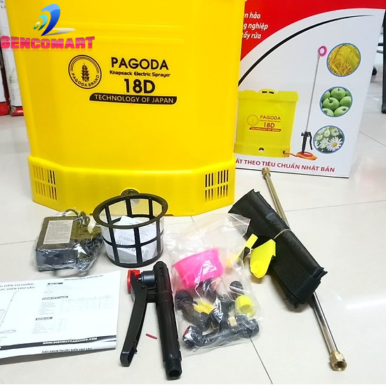 Bình phun thuốc chạy điện 18 lít, Máy phun thuốc khử khuẩn diệt côn trùng KCT 18D