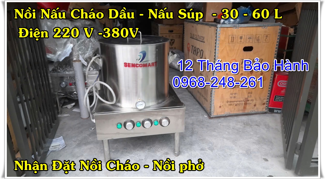 Nhận Đặt Làm Nồi Nấu Súp, Nấu Cháo Dầu 60L