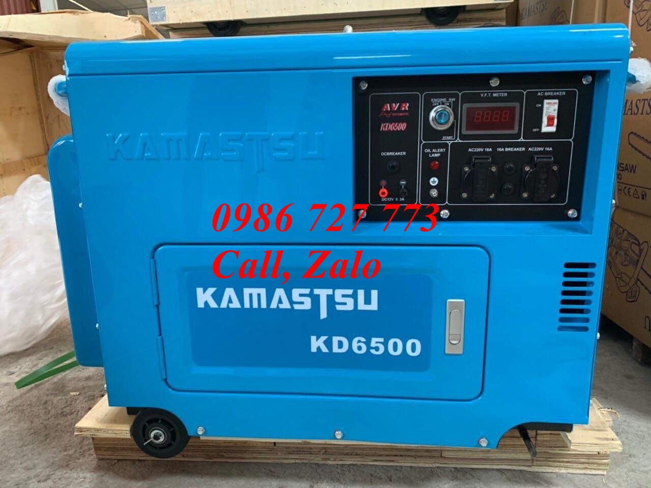 Máy phát điện chạy dầu 5kw KAMASTSU 6500