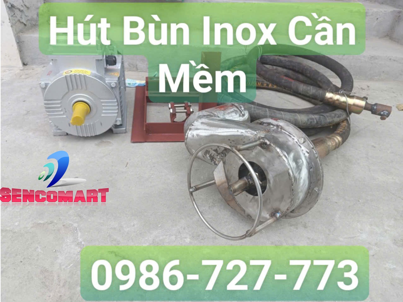 Máy Hút Bùn Inox 304 Cần Mềm HB-3M4N Chạy ĐIện/ Xăng