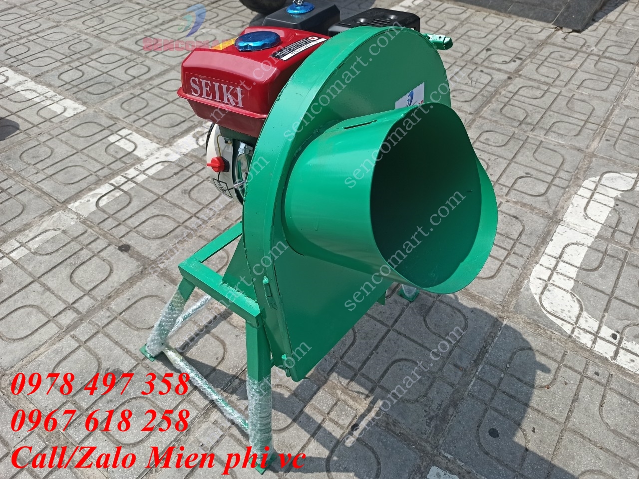 Máy thái chuối mịn chạy xăng, máy băm rau bèo cỏ voi chạy xăng 5HP