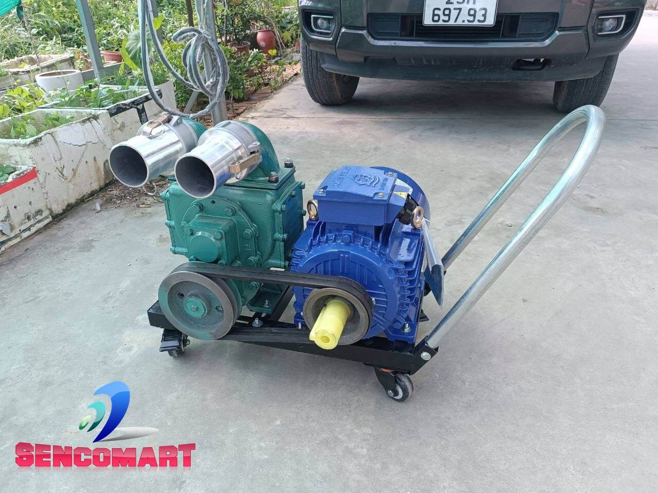 Máy hút phân heo nhập khẩu đủ bộ lắp động cơ Toàn Phát 3pha