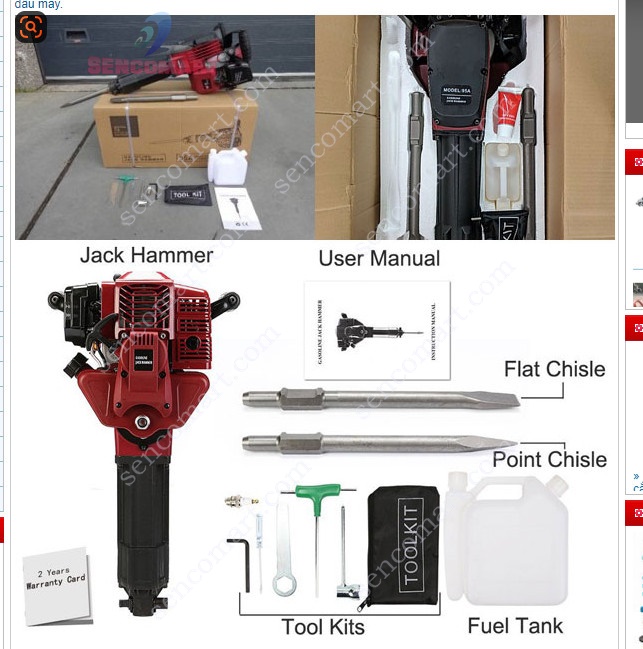 Máy khoan đục bê tông chạy xăng Mitsubishi tb43-58