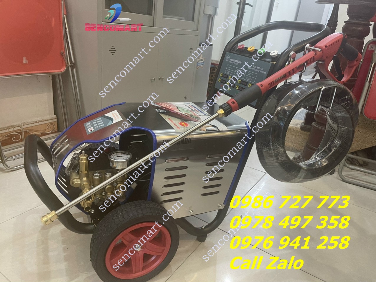 Máy Rửa Xe Áp Lực Cao 3Kw Huspanda HXD 160